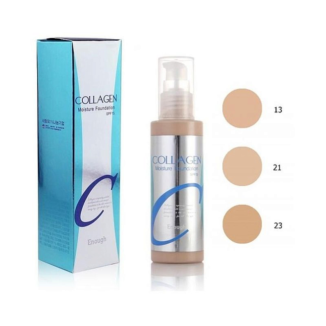 Enough тональный. Тональный крем Collagen Moisture Foundation SPF 15. Тональный крем enough Collagen Moisture Foundation 21. Collagen Moisture Foundation SPF 15 21 тон. Тональная основа c коллагеном увлажняющая enough Collagen Moisture Foundation.
